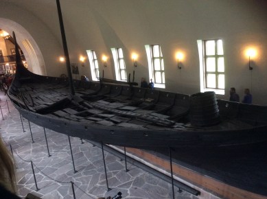 Overhead shot of The Oseberg Ship