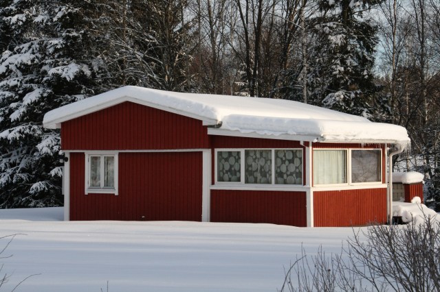 snow covered stuga feb. 10